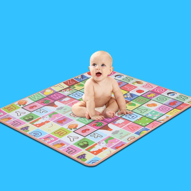 Dubbelzijdige Baby Kruipmat Cartoon Speelruimte Met Waterdicht Wasbaar Oppervlak Voor Binnen Buiten Gebruik