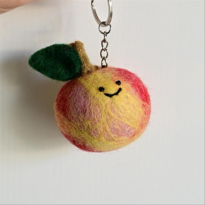 Nepal Wool Felt Fruit & Vegetable Pendant Keychain Plush Doll