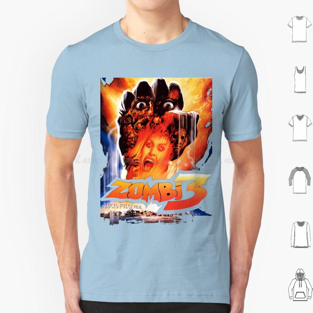 Zombi 3 T Shirt 6xl Cotton Cool Tee Zombi 3 Zombi Lucio Fulci Zombie Zombie 3 Flesh Eaters Dead Guts Horror Scary Dark Bloody S