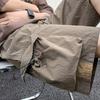 Pantaloncini Cargo da Uomo Yousheng Vita Elastica Coulisse Regolabile Gamba Larga con Tasche Colore Unito Vestibilità Ampia Pantaloncini Casual