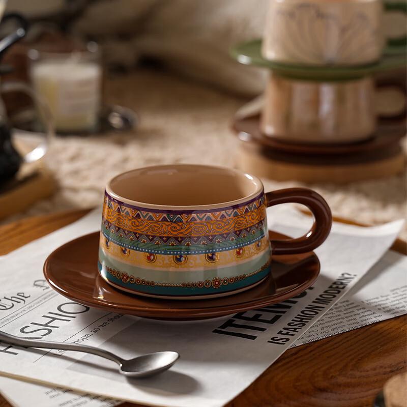 TLXT Light Luxury Retro Ceramic Coffee Mug