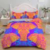 Bohemsk Elefant Sengetøy Sett Queen King Size Fargerikt 2/3 stk Dynetrekk Boho Psykedelisk Indisk Mandala Polyester Dyne Trekk