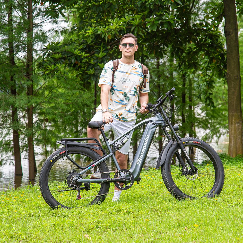 Shengmilo S700 Elektrofahrrad 1000W*2 Bürstenloser Motor 48V 17.5AH Hydraulische Bremse City Elektrofahrrad 26" Fat Tire Elektrofahrrad