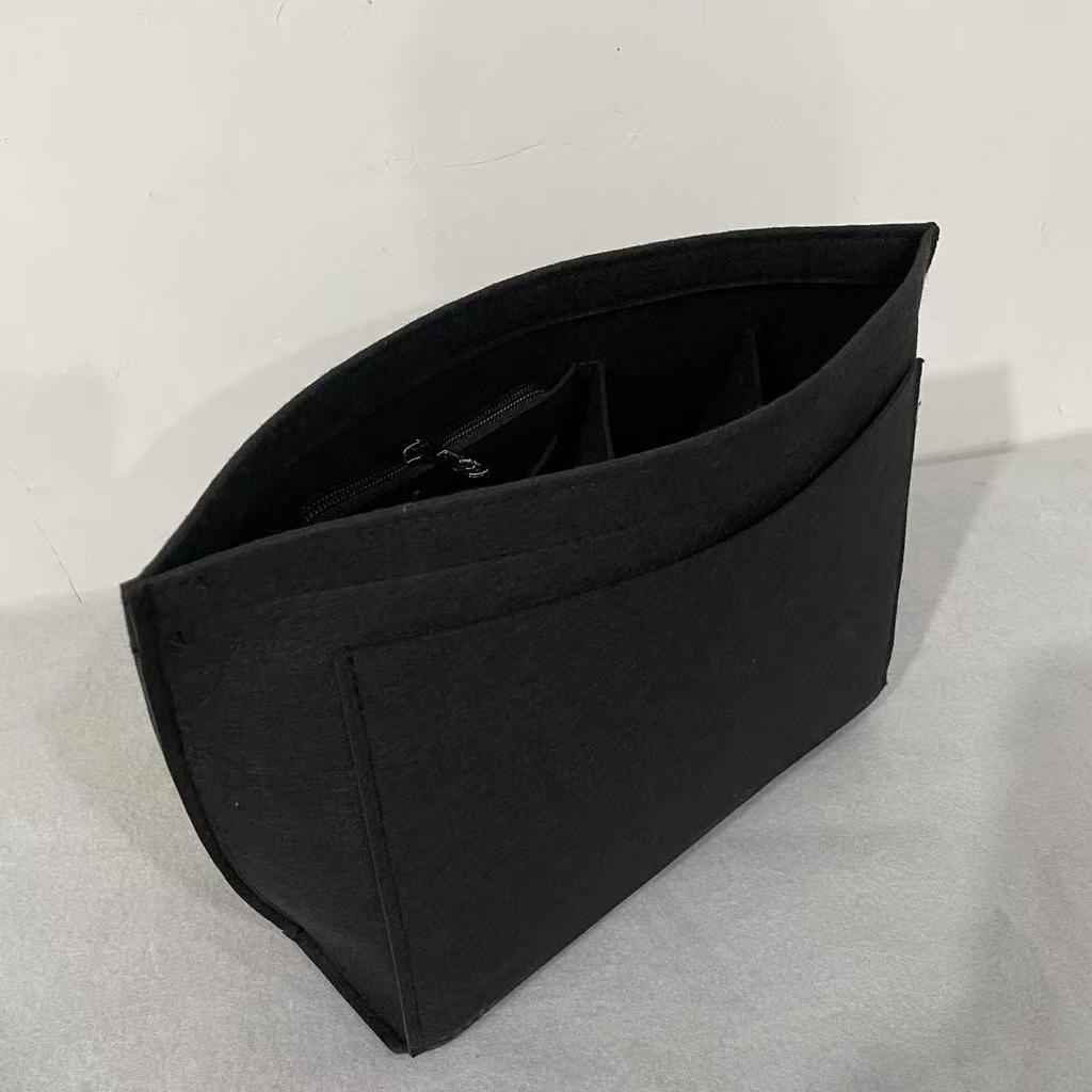 Dumpling-Shaped Felt Cosmetic Bag with Inner Lining for Storage and Organization
