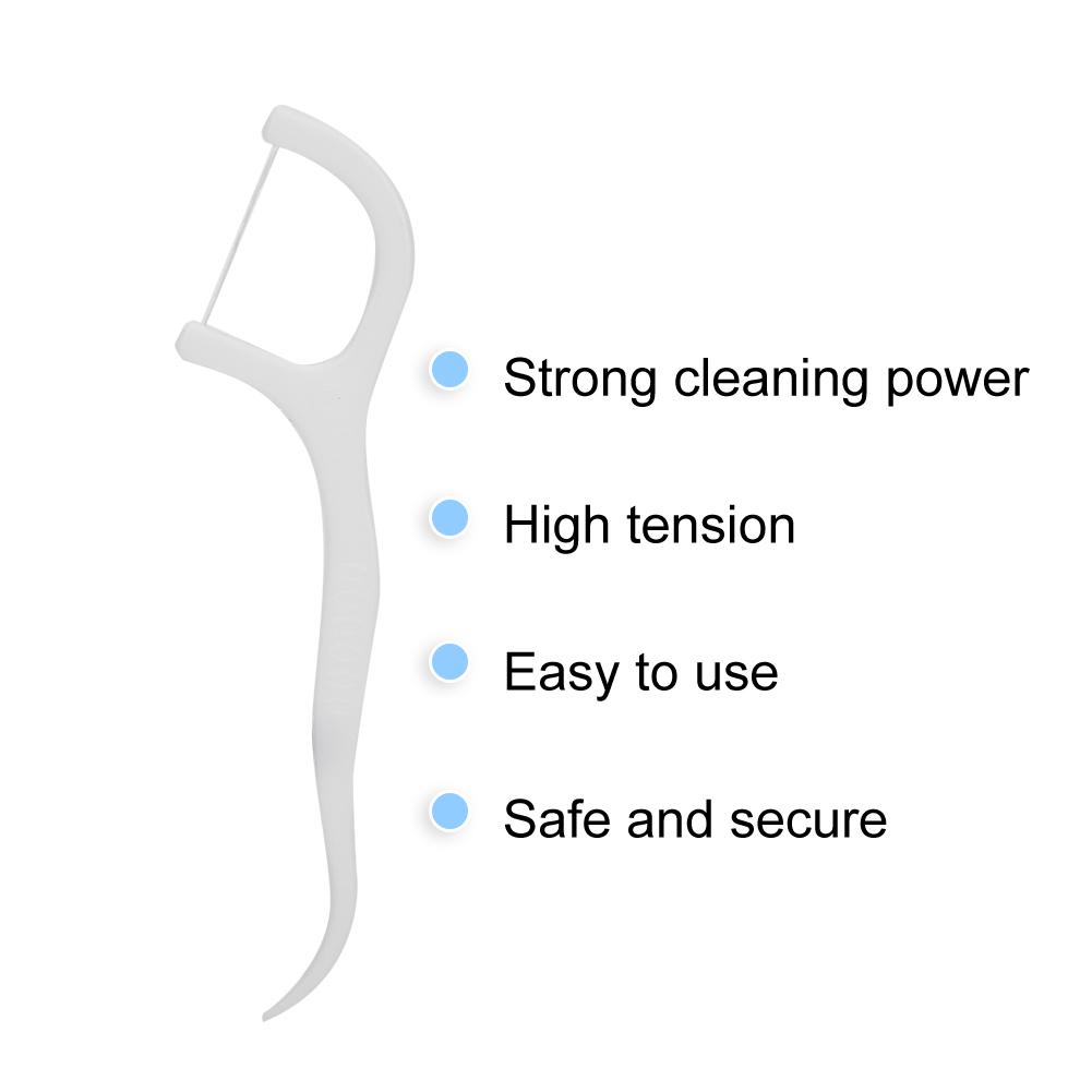 500pcs Disposable Dental Floss Stick Teeth Stain Removal Floss Oral Care Tool