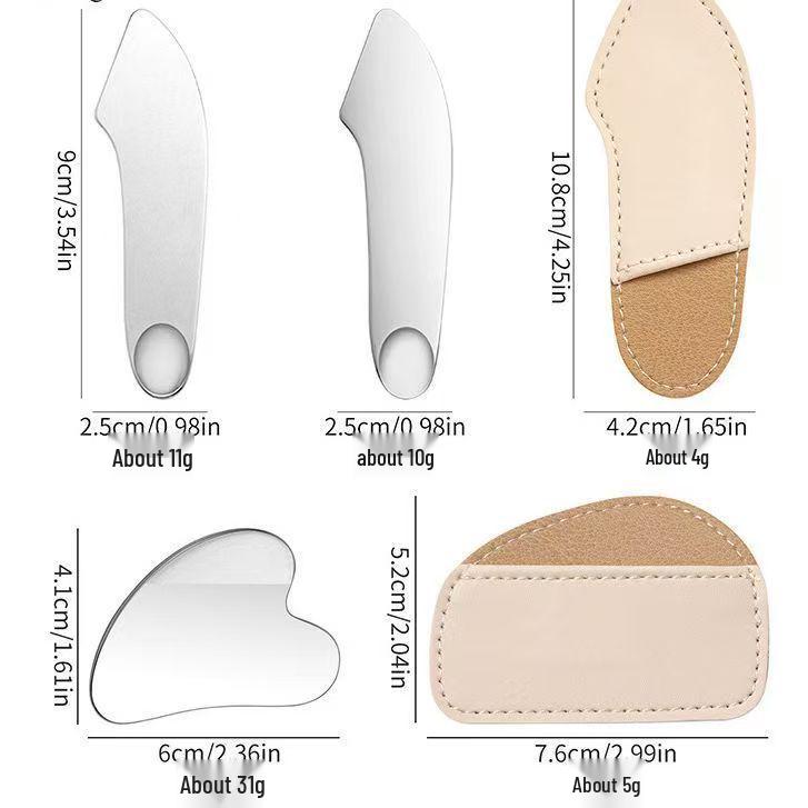 Heart-Shaped Stainless Steel Palette with Double-Ended Spatula for Makeup Mixing