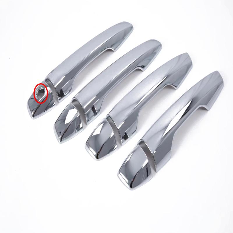 For Mitsubishi Outlander   Auto Styling Accessories ABS Carbon Fiber Chrome  Exterior Side Door Handle Bowl Cover Trim