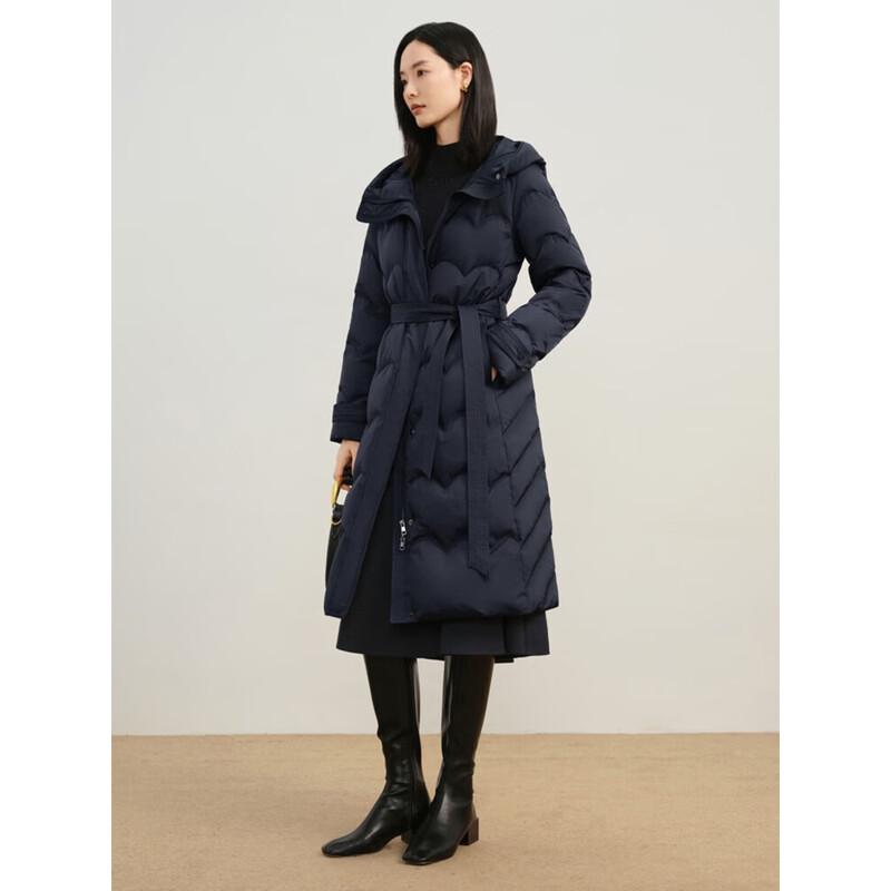 

Jiu Zi Anna Kou Women s Hooded Beaded Long Down Jacket XL