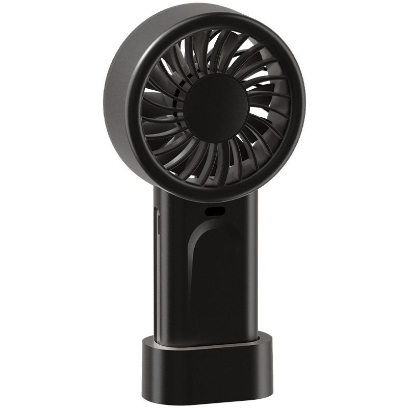 

2026 Portable Mini Silent Handheld Fan - Rechargeable Battery for Dormitory or Desktop Use 4000mA Battery чорний
