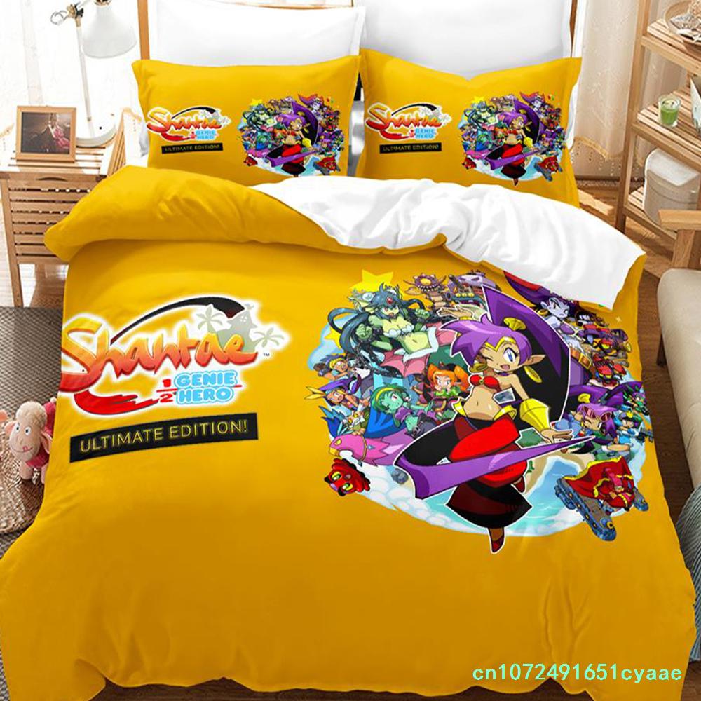 Shantae Half-Genie Hero Bedding Set Single Twin Full Queen King Size Bed Set Adult Kid Bedroom Duvetcover Sets Anime Game