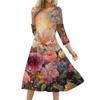Women's Fashionable Floral Butterfly Loose Dress