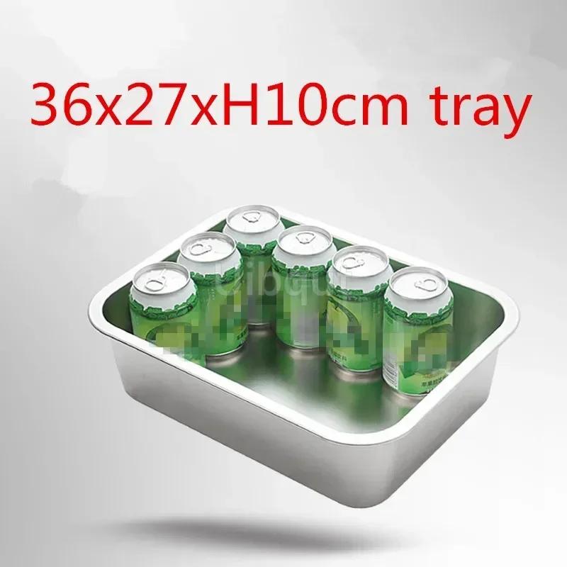 304 Tablett Edelstahl Aufbewahrungsschalen Leckplatte Loch Maschensieb Sieb Waschen Gemüse Becken Trocknen Wasserfilter Becken Deckel