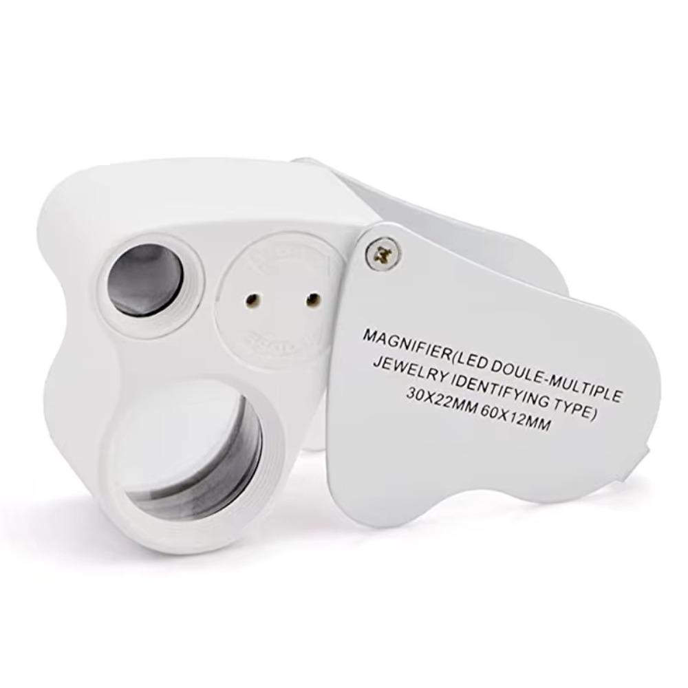 Adjustable Lighting Foldable Jewelry Magnifier Handheld Magnifier  for Jewelry Inspection