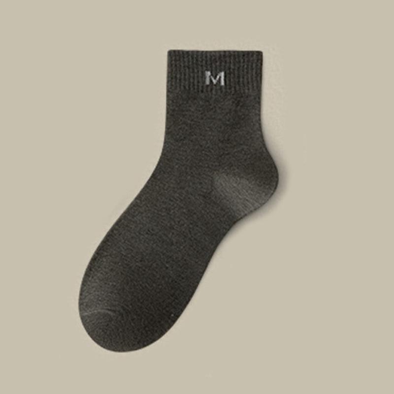 Men's Spring and Summer Pure Color All Kinds of Casual Letter Tube Socks