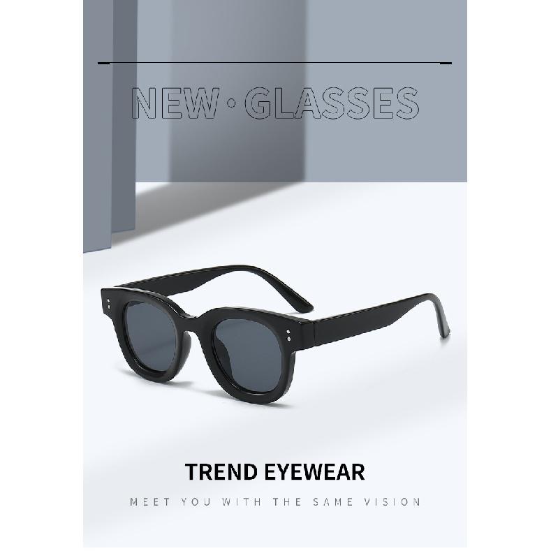 Oval Sunglasses PC Rivet Shades Anti-UV Glasses