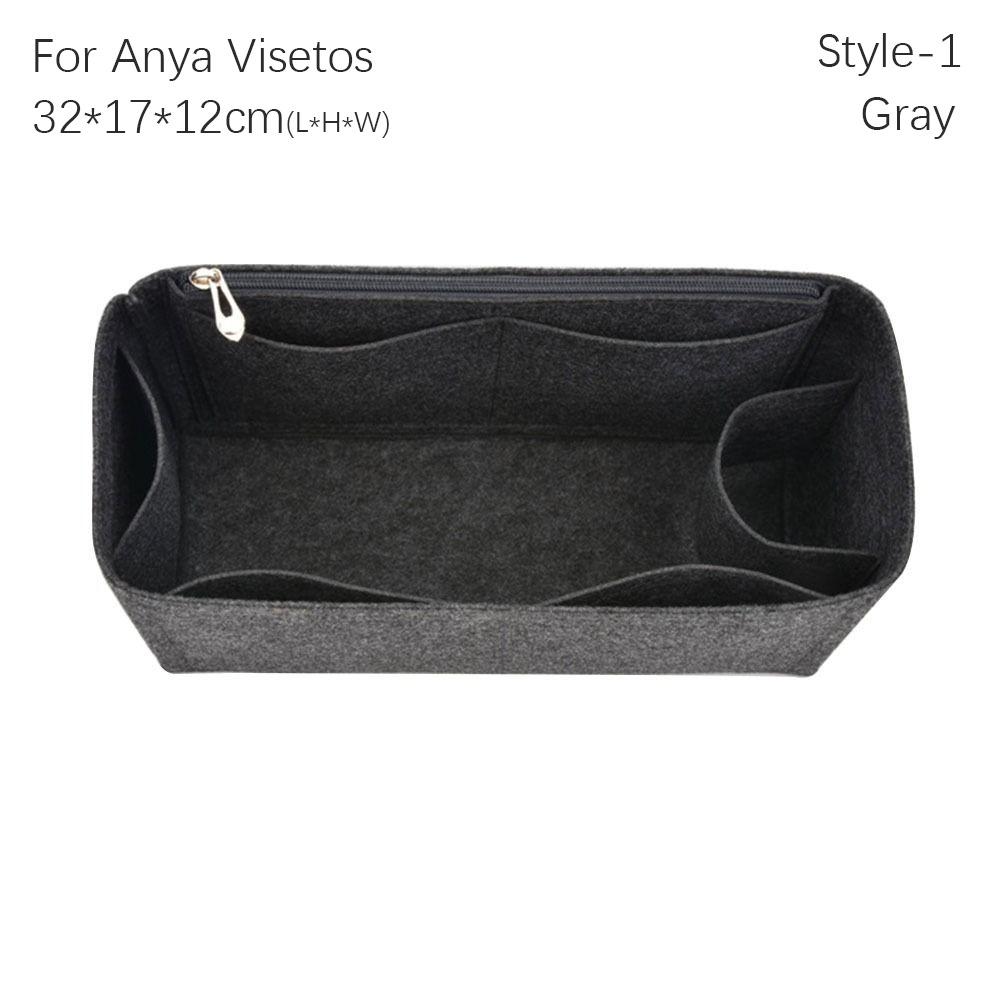 Filz-Einsatz-Futterbeutel Organizer Handtasche Tote Bag Innentasche Für Liz Visetos / Anya Visetos
