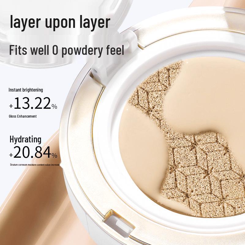 Meiyan Tang Caviar Cushion Foundation: Long-Lasting, Nourishing, Watery Coverage with No Darkening Setting Powder.