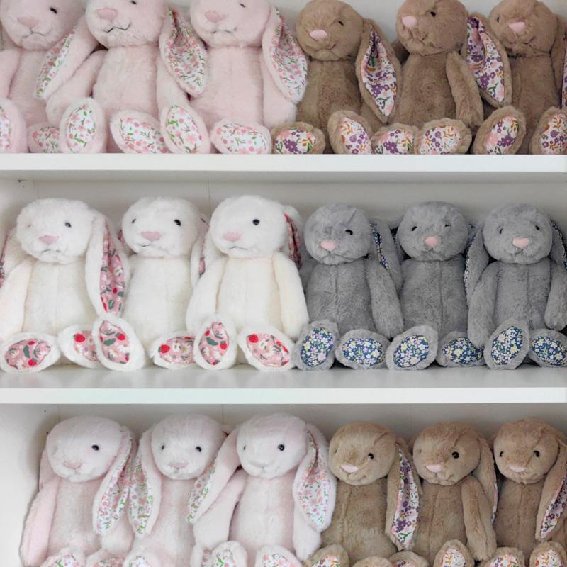 Peluche Orecchie Floreali Coniglio Bonnie Bambole di Peluche Coniglio Giocattoli Kawaii Decorazione Stanza Morbido Cuscino Divano Regali di Compleanno per Bambini
