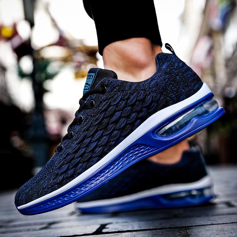 Air Cushion Professional Running Shoes For Men Lightweight Men 'S Designer Mesh Sneakers Lace -Up Male Outdoor Sports Tennis Shoe