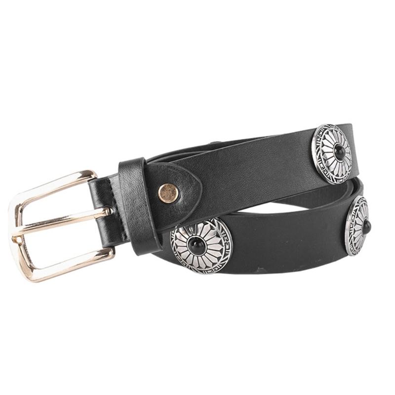 

Waist Belt For Women Waist Chain Belt Flower Chain Belly Chain for Dress Western Carvings Belt for Music Festival 120cm чорний