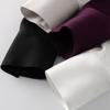 Women's Spring Ribbon Silk Blouse - Long Sleeve, Mid-Length, Slim Fit, Solid Color.