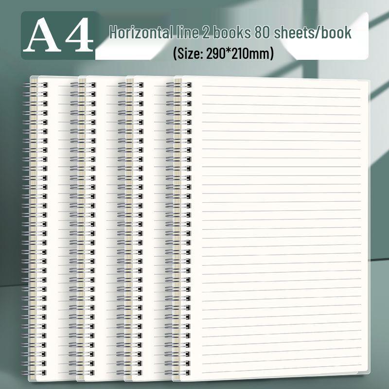 B5 Extra-Thick Coil Notebook, A5 Grid, Simple Blank Design for High School Students