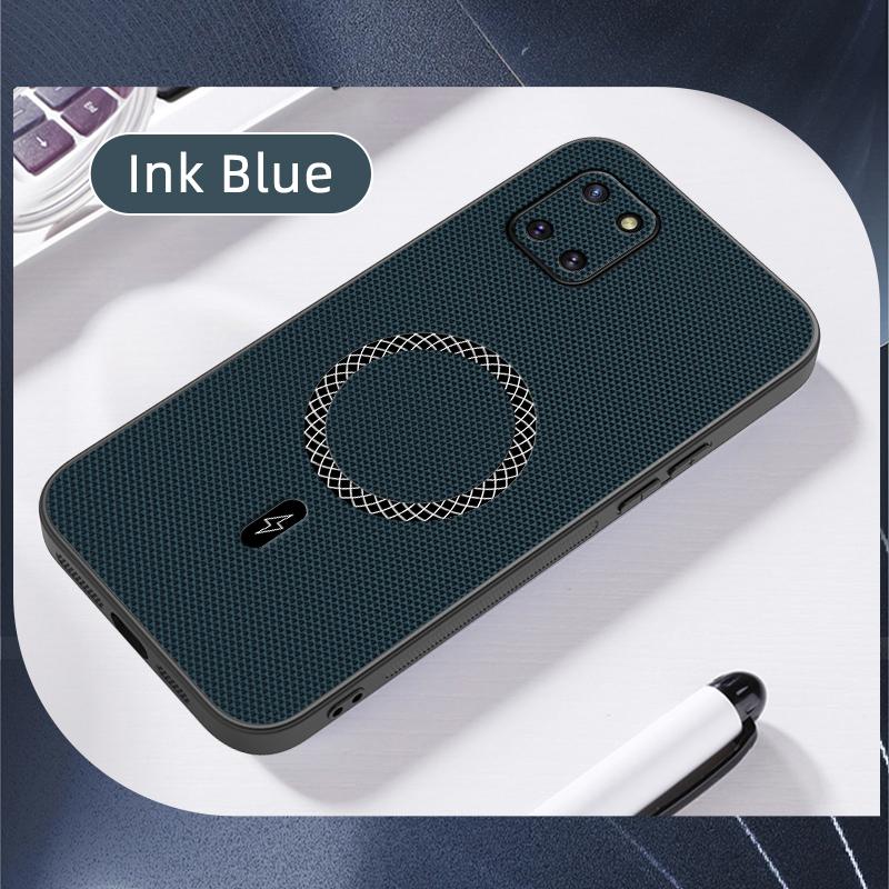 3D Leather Texture Wireless Charging ShockProof Magnetic Case For Samsung Galaxy Note 10 Lite Note10Lite Phone Cover