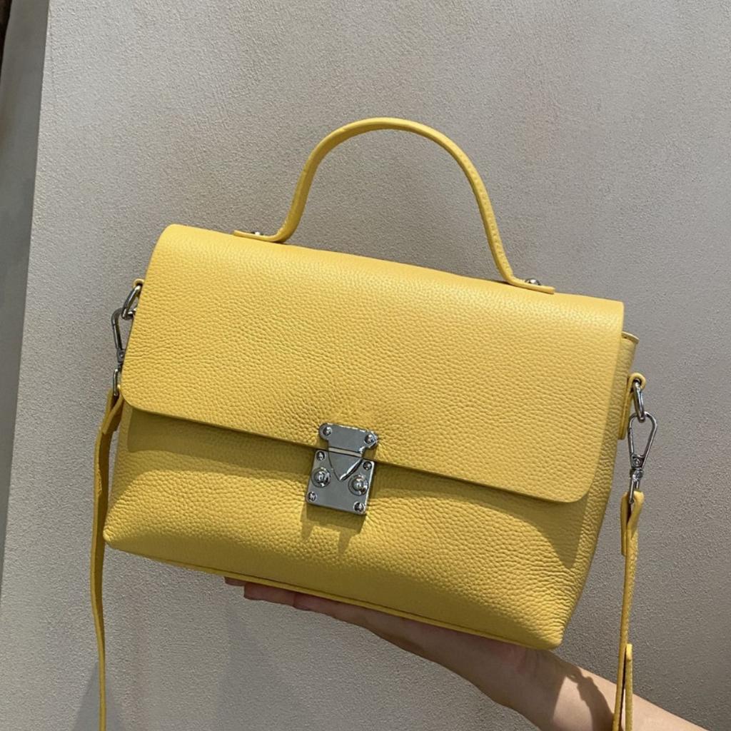Soft Cowhide Hand-held Women's Bag, Multi Compartment Large Capacity Commuting Shoulder Bag, Women's Diagal Messenger Bag