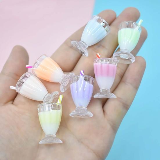 2Pcs Simulation Miniature Kids Handicraft Toys Plastic Drink Cups Ornament Gifts for Photography