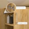 Suspended Under-Sink Bathroom Cabinet with 2 Doors and 2 Shelves in Wood, Natural Color