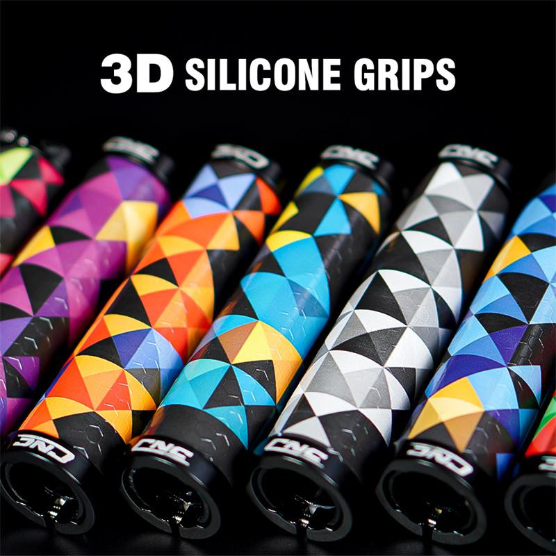 Accessori Bici CNC Manopole MTB Manicotti Silicone Bicicletta Antiscivolo Gel Ciclismo Lock On Parti Manubrio 22.2mm