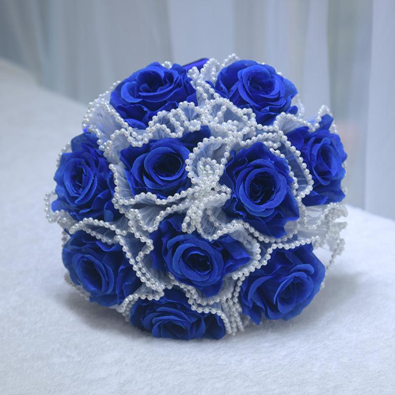 1 Stück Hochzeitsstrauß Realistische Seidenblumen Mariage Geschenk Braut Brautjungfer Zeremonie-fertige künstliche Halteblumen