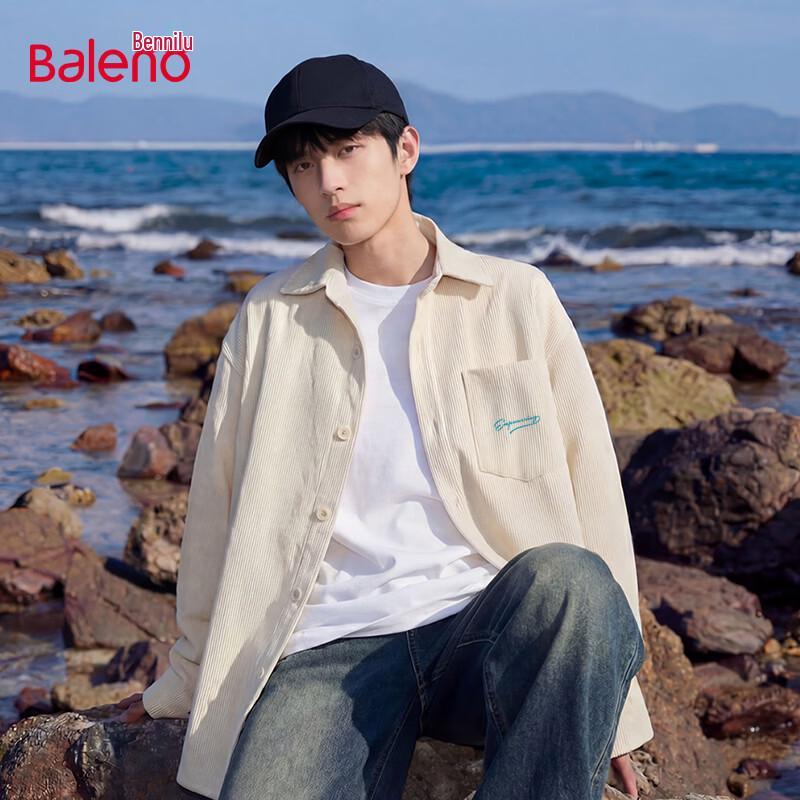 

Baleno Men s Loose Fit Long Sleeve Casual Shirt L