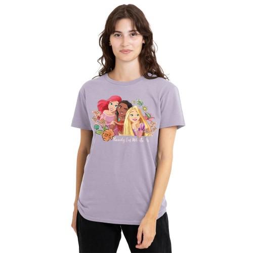 Disney Princess Womens/Ladies Ready For Whatever Ariel Moana Rapunzel T-Shirt