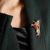 Bo Xin Yun Luxury Parrot Brooch with Zircon, Freshwater Pearl, and Agate