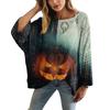 XY-LK01-Pullover hollow blouse 3D printed sweater spring and summer new