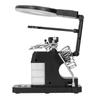 ABMH-Clip-On Magnifier With LED Helping Hands Soldering Iron Stand Featuring 2.5X 4X 16X Magnification Glasses