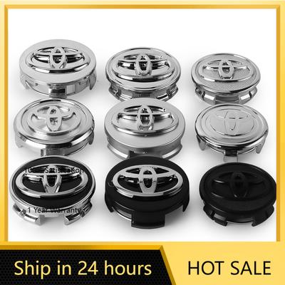Enjoliveurs 56/62mm Cache-moyeu de Roue de Voiture Badge de Décoration Enjoliveurs Auto Pour Toyota C-hr Rav4 Mirai Hilux Avensis Prius Auris Coro