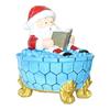 Christmas Santa Bubble Bath Lamp Cute Santa Reading A Book Bathtub Lamp USB Night Light for Bathroom Home Office Desk Decor