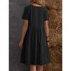 Rochie Midi Casual de Vară pentru Femei Rochie de Plajă Largă cu Buzunare Mânecă Scurtă Bumbac In