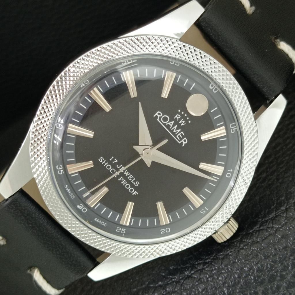 

VINTAGE HAND-WINDING SWISS MENS REFURBISHED BLACK COLOR DIAL WATCH a707181-1