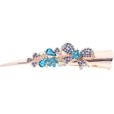Forcine per capelli con strass di grandi dimensioni, fermaglio a corno in metallo, fermagli per capelli vintage, forcina da donna, accessori per capelli eleganti per grandi