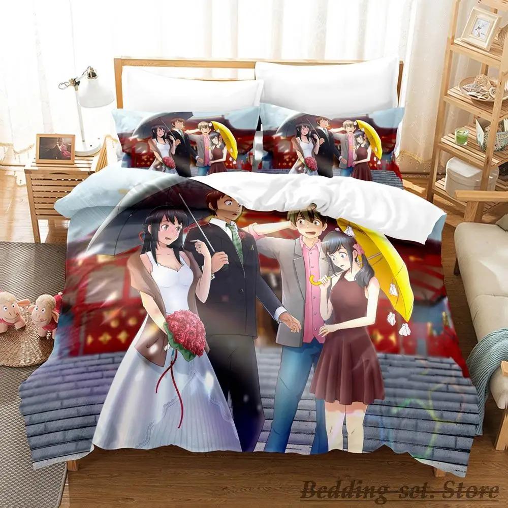 New Anime Wedding Bedding Set Single Twin Full Queen King Size Bed Set Adult Kid Bedroom Duvetcover Sets Anime Parure De Lit Bed