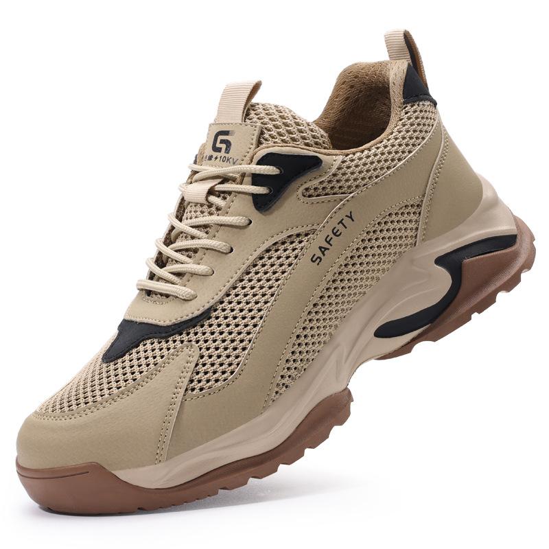 

Summer Safety Shoes For Men Breathable Work Shoes With Plastic Toe Industrial Soft Sole Shoes Lightweight Safety Sneaker For Men 37