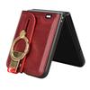 For Honor Magic V Flip Wrist Strap Ring Bracket Phone Holder Case For Honor Magic V Flip Leather style Case Drop-Resistant Cover