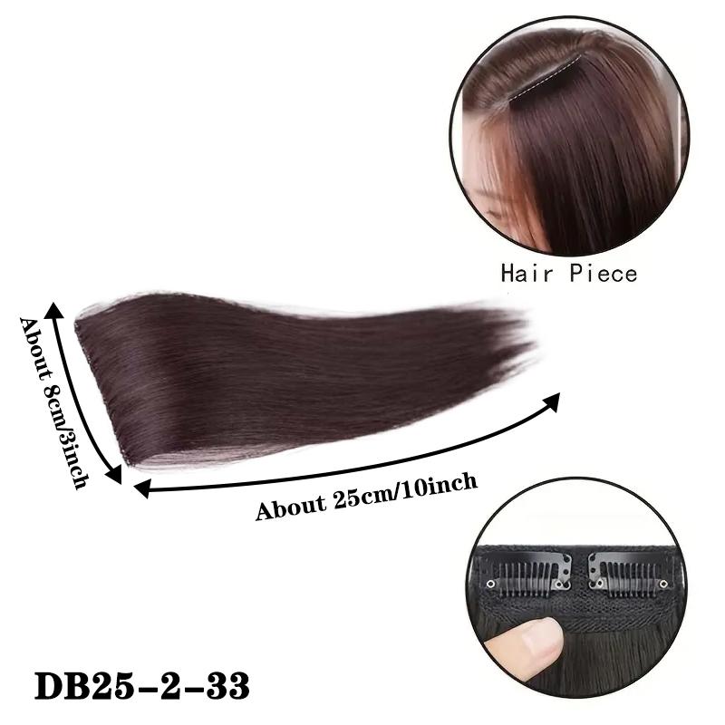 

MISS WIG Синтетические короткие прямые накладки для волос Наращивание волос Пад с заколками для волос Наращивание волос Увеличение объема волос Для женщин Аксессуары для волос 30cm