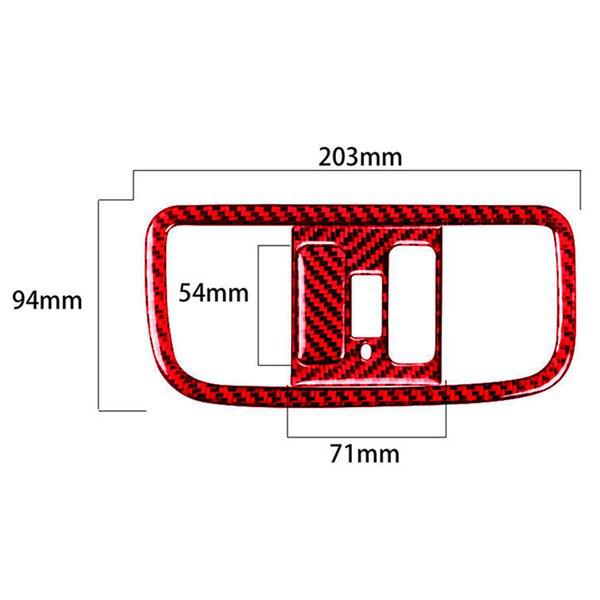 1 Pc Red Carbon Fiber ABS Car Reading Light Panel Decoration