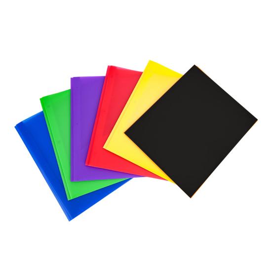 File Folder with Pockets Prong Fasteners PP Plastic A4 Size Waterproof Tear-Resistant