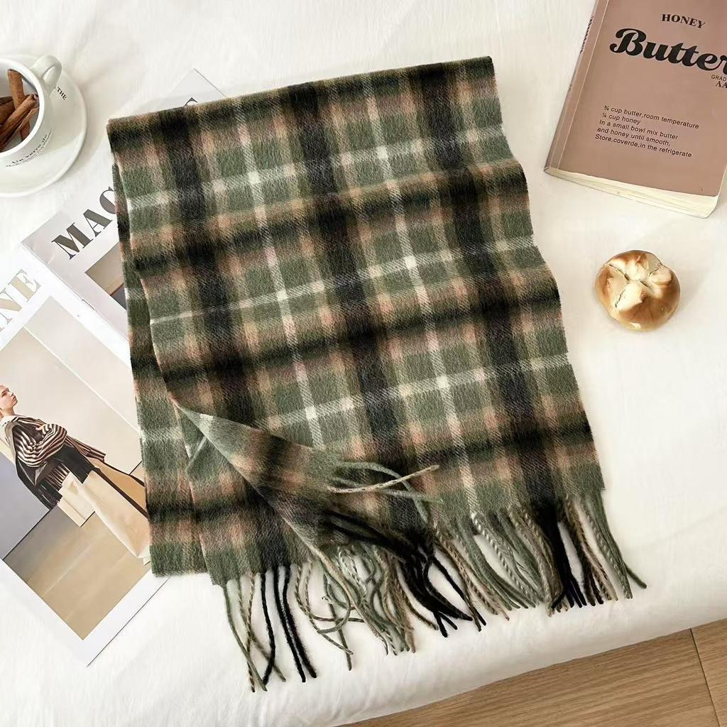High Quality  Wool Scarf Female Fashion Classic Soft Cashmere Muffler Women Warm Thermal Shawl Outside Autumn Winter