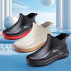 New fashion men's short rain boots kitchen wheels non-slip bottom matte men's outdoor wading men's boots rubber shoes water shoes